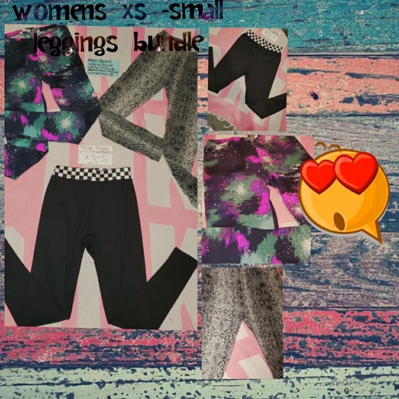 3pc Womens XS-S Leggings Bundle - Picture 1 of 16